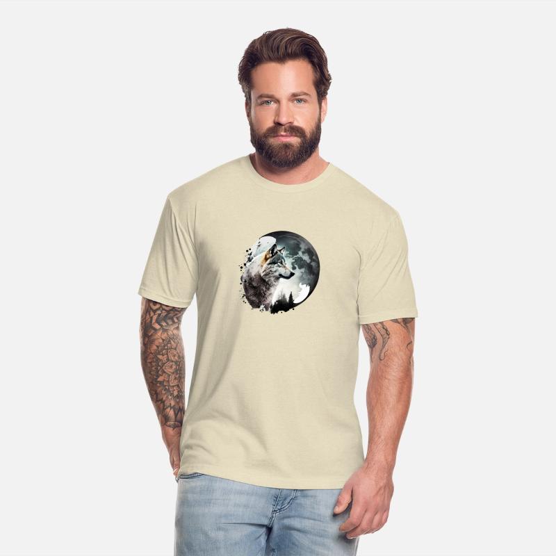 Wolf Moonlight Forest Wild Werewolf Watercolor 1