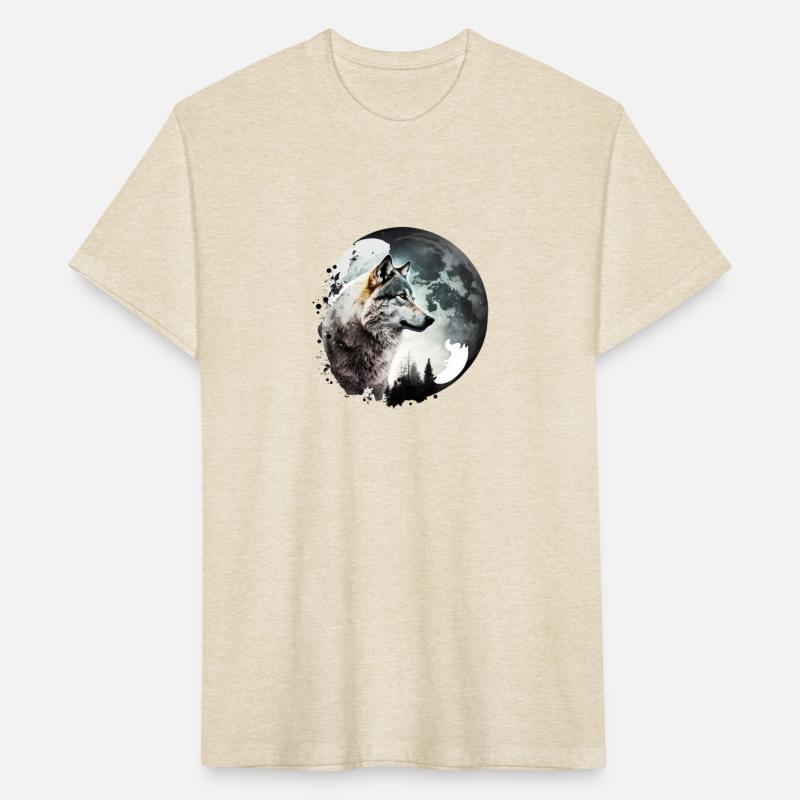 Wolf Moonlight Forest Wild Werewolf Watercolor 1