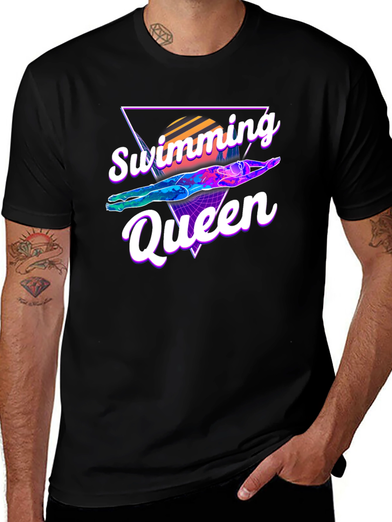 Swimming Queen Graphic T-Shirt - Retro Style