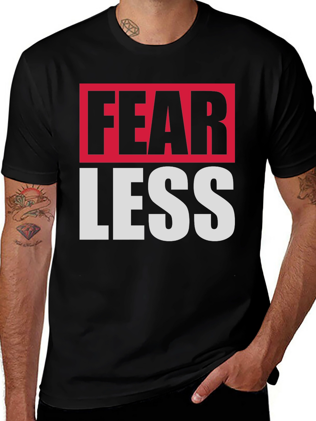 Fearless Graphic Print Crew Neck T-Shirt