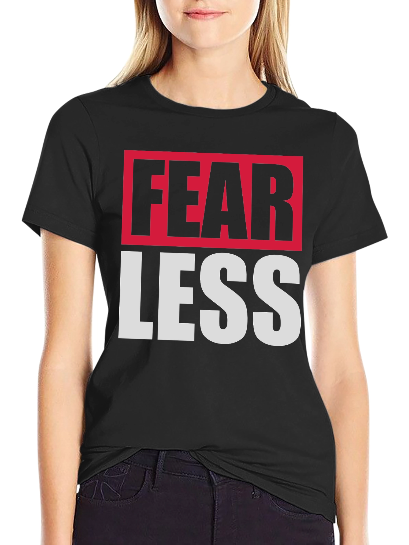 Fearless Graphic Print Crew Neck T-Shirt