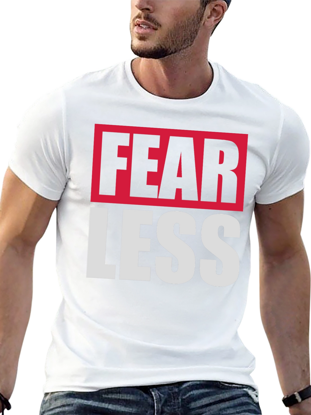 Fearless Graphic Print Crew Neck T-Shirt