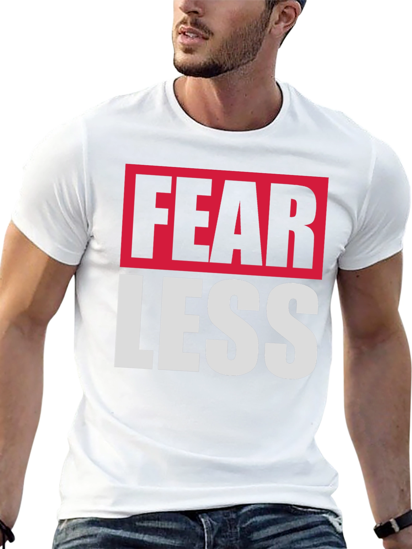 Fearless Graphic Print Crew Neck T-Shirt