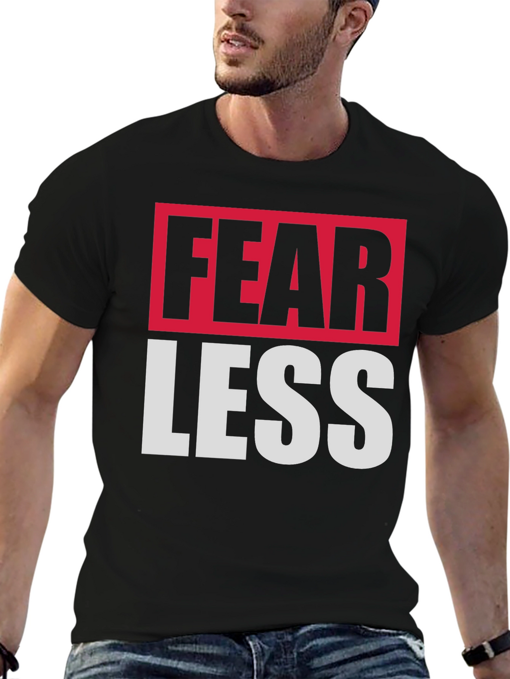 Fearless Graphic Print Crew Neck T-Shirt
