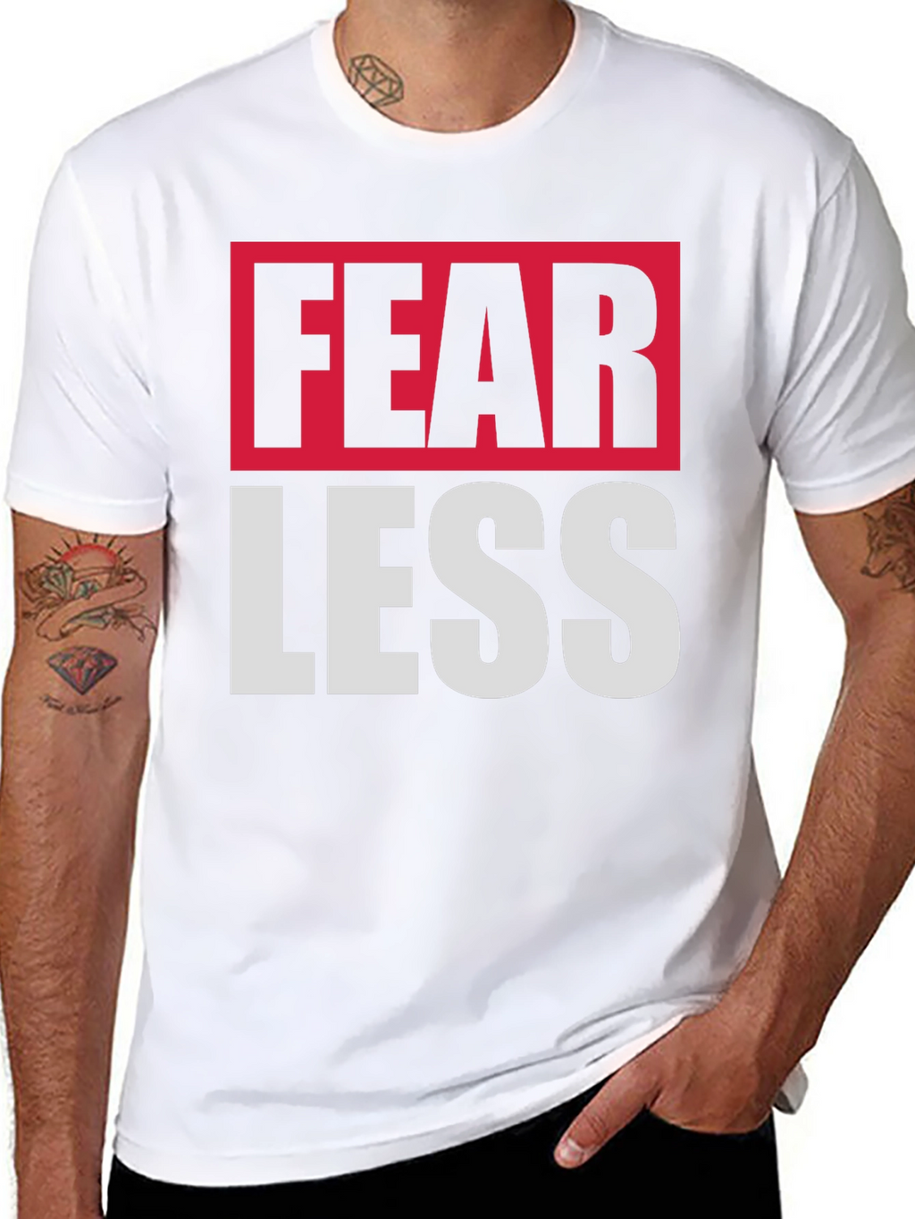 Fearless Graphic Print Crew Neck T-Shirt