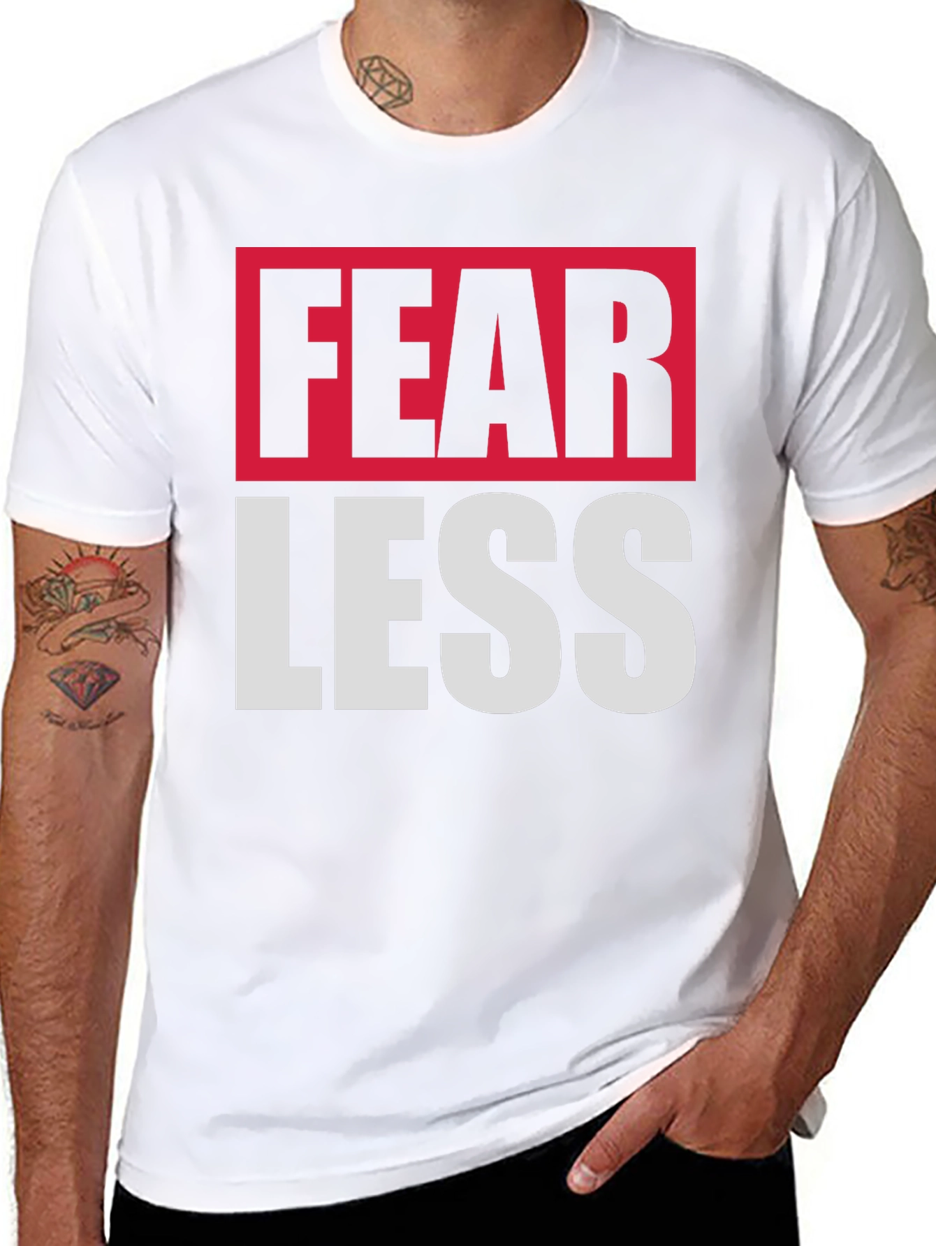 Fearless Graphic Print Crew Neck T-Shirt