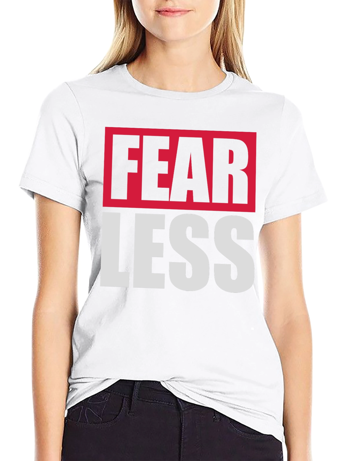 Fearless Graphic Print Crew Neck T-Shirt