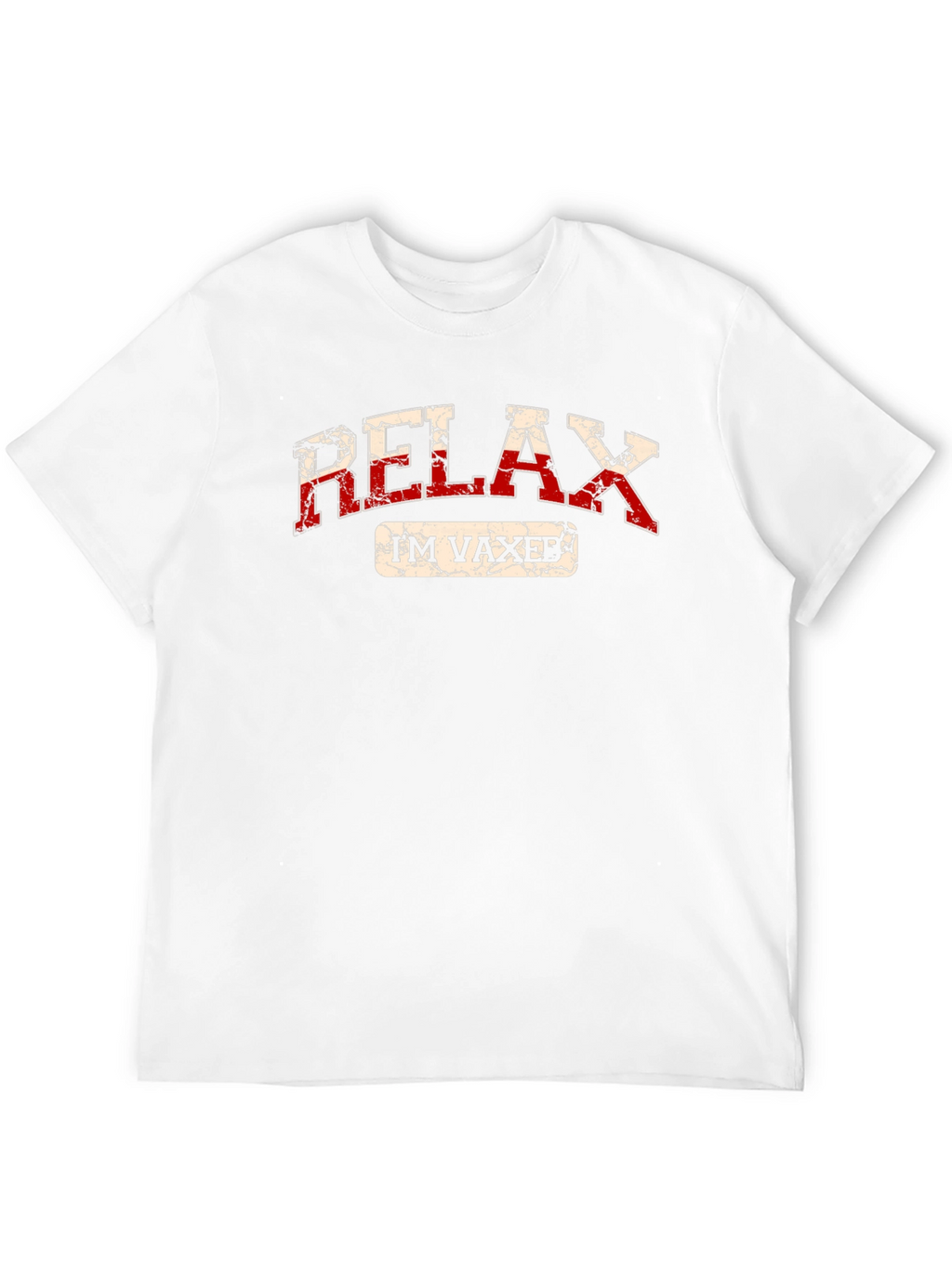Relax Im Vaxed T-Shirt: Black Cotton Tee