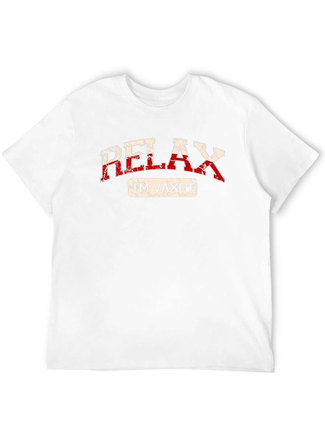 Relax Im Vaxed T-Shirt: Black Cotton Tee