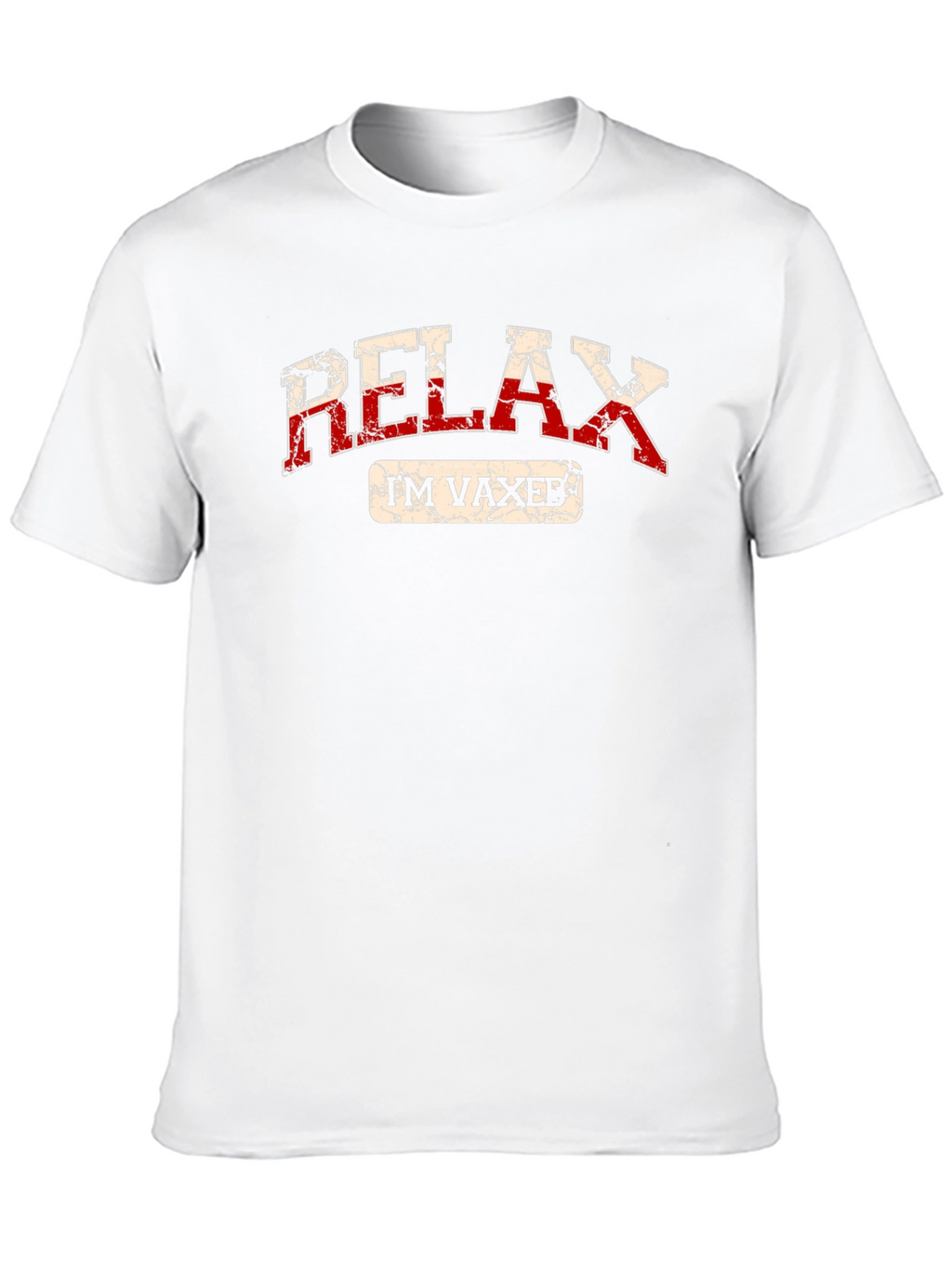 Relax Im Vaxed T-Shirt: Black Cotton Tee