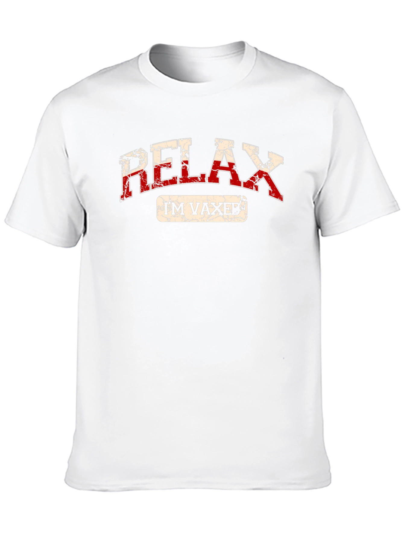 Relax Im Vaxed T-Shirt: Black Cotton Tee