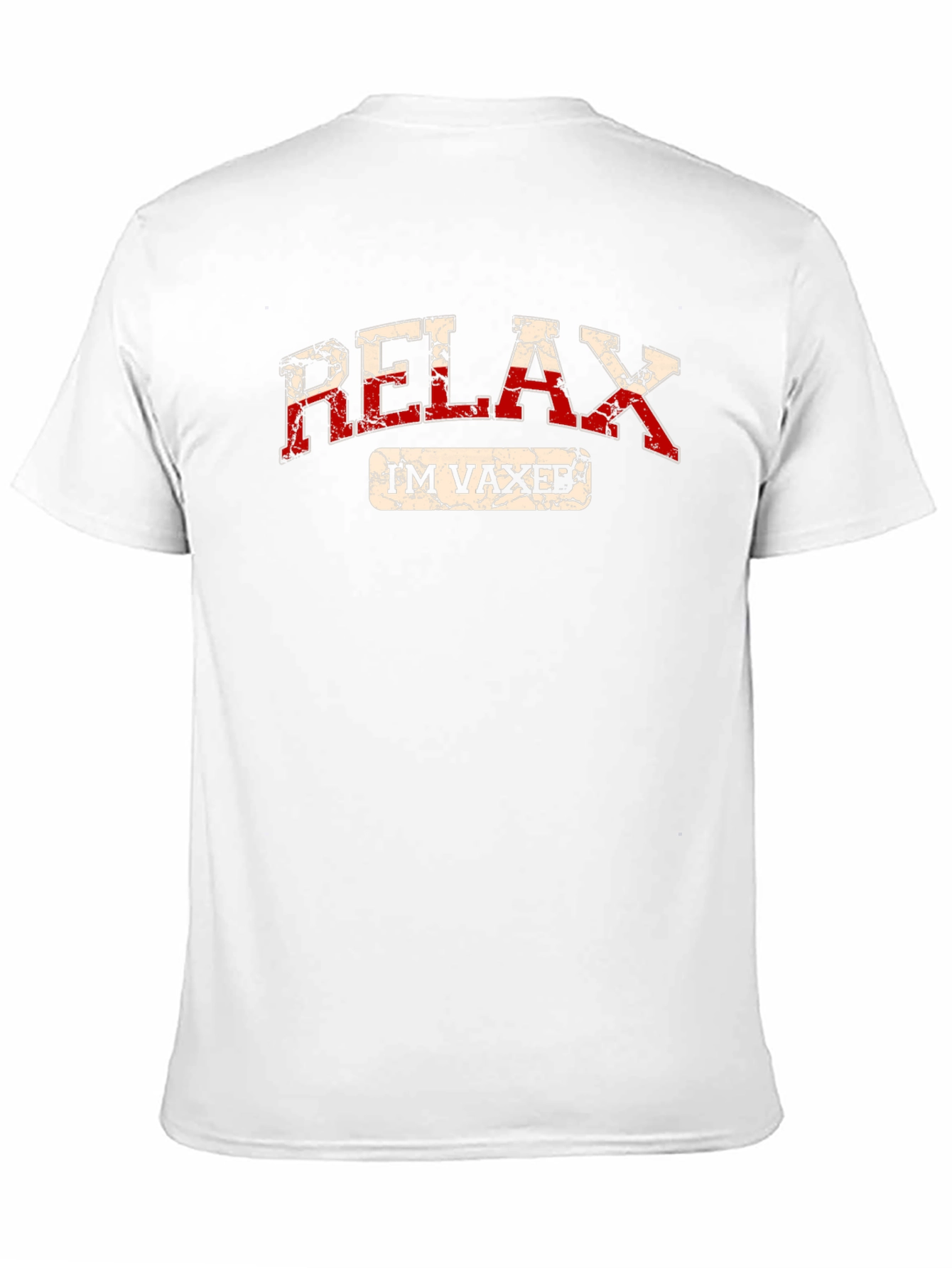 Relax Im Vaxed T-Shirt: Black Cotton Tee