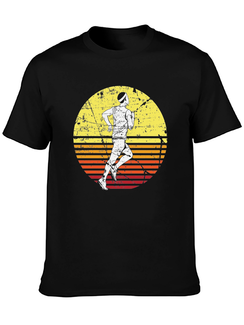 Retro Runner Graphic Tee - Black