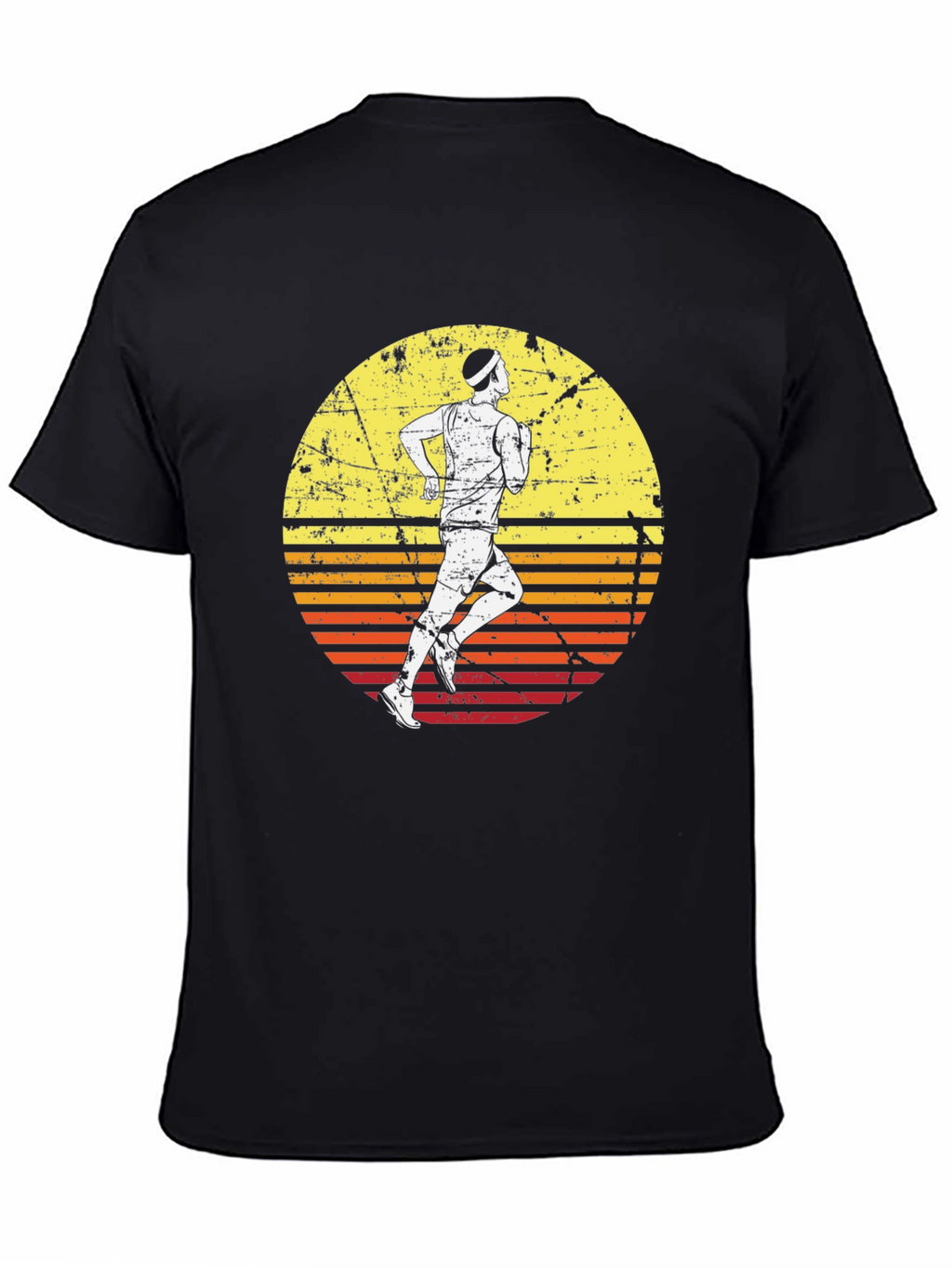 Retro Runner Graphic Tee - Black