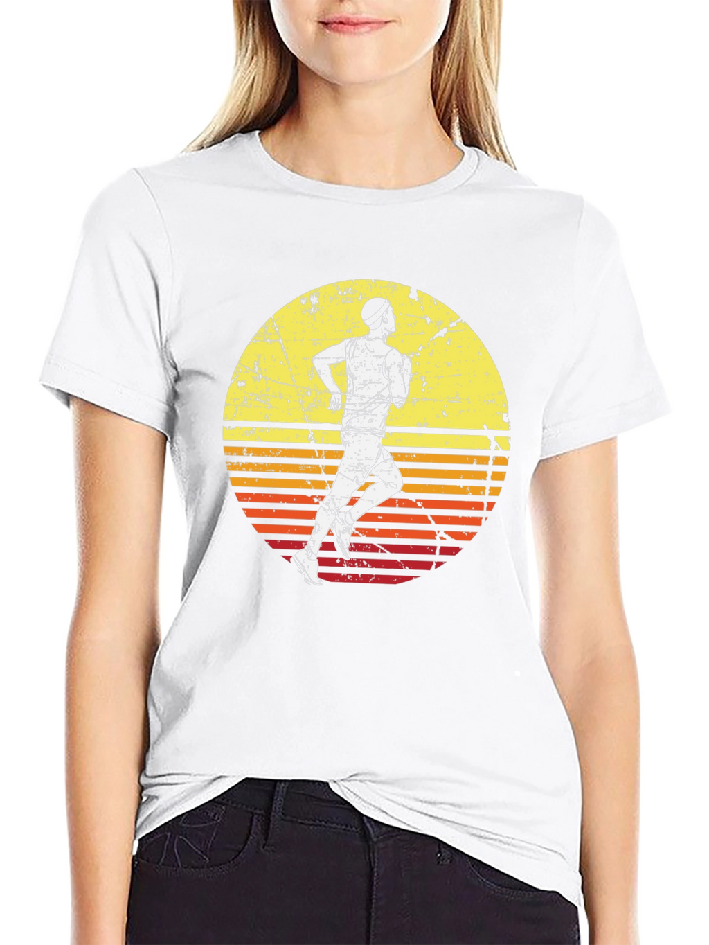 Retro Runner Graphic Tee - Black