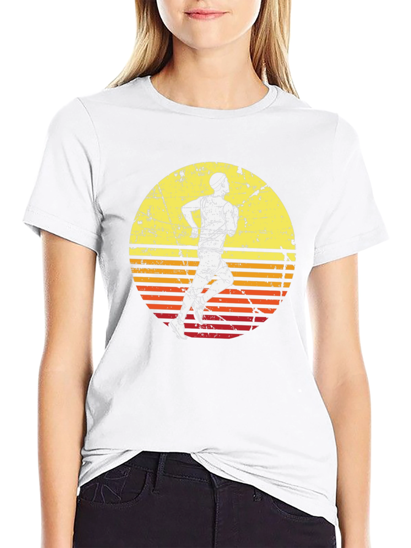 Retro Runner Graphic Tee - Black