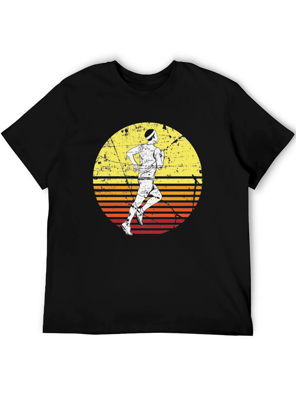 Retro Runner Graphic Tee - Black
