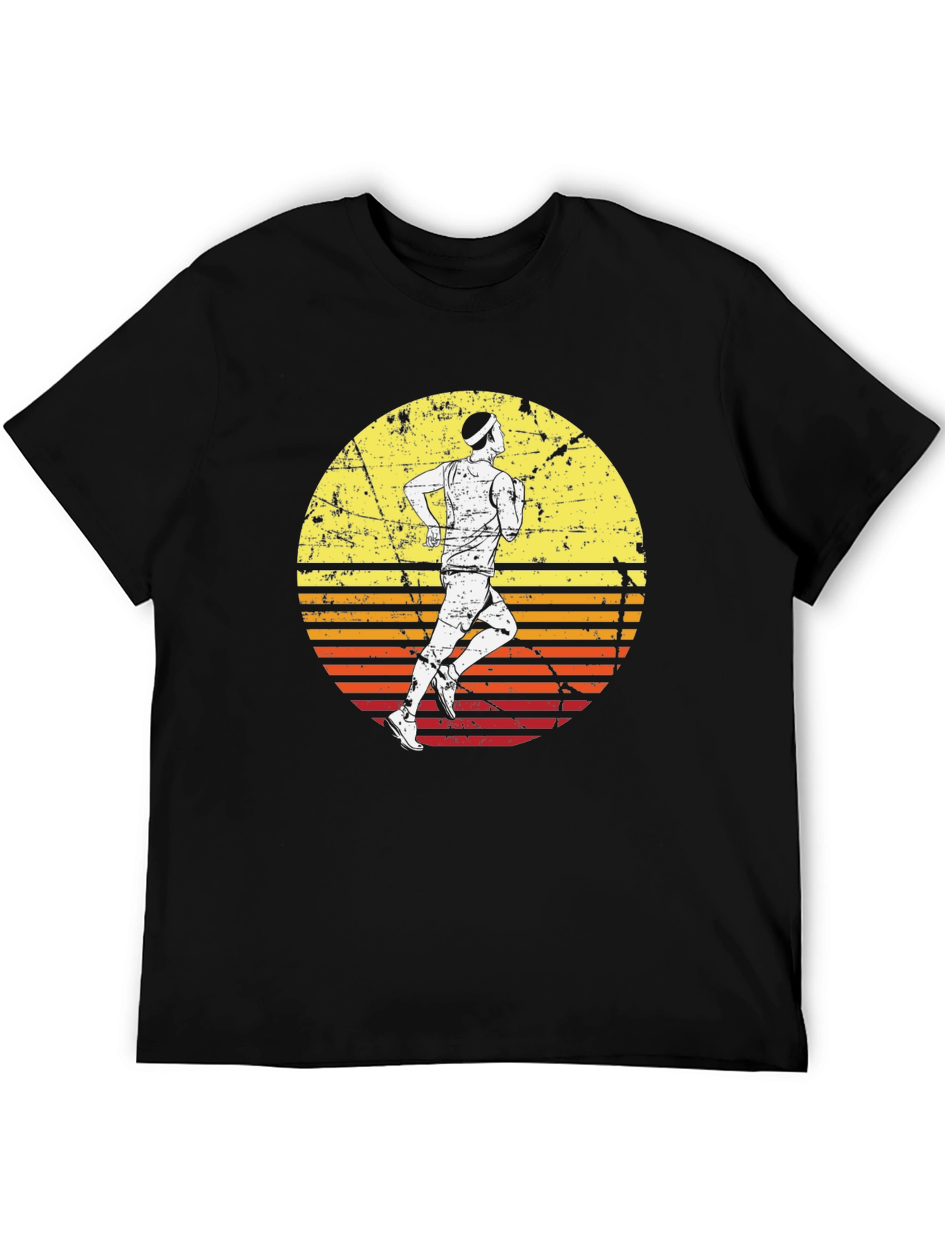 Retro Runner Graphic Tee - Black