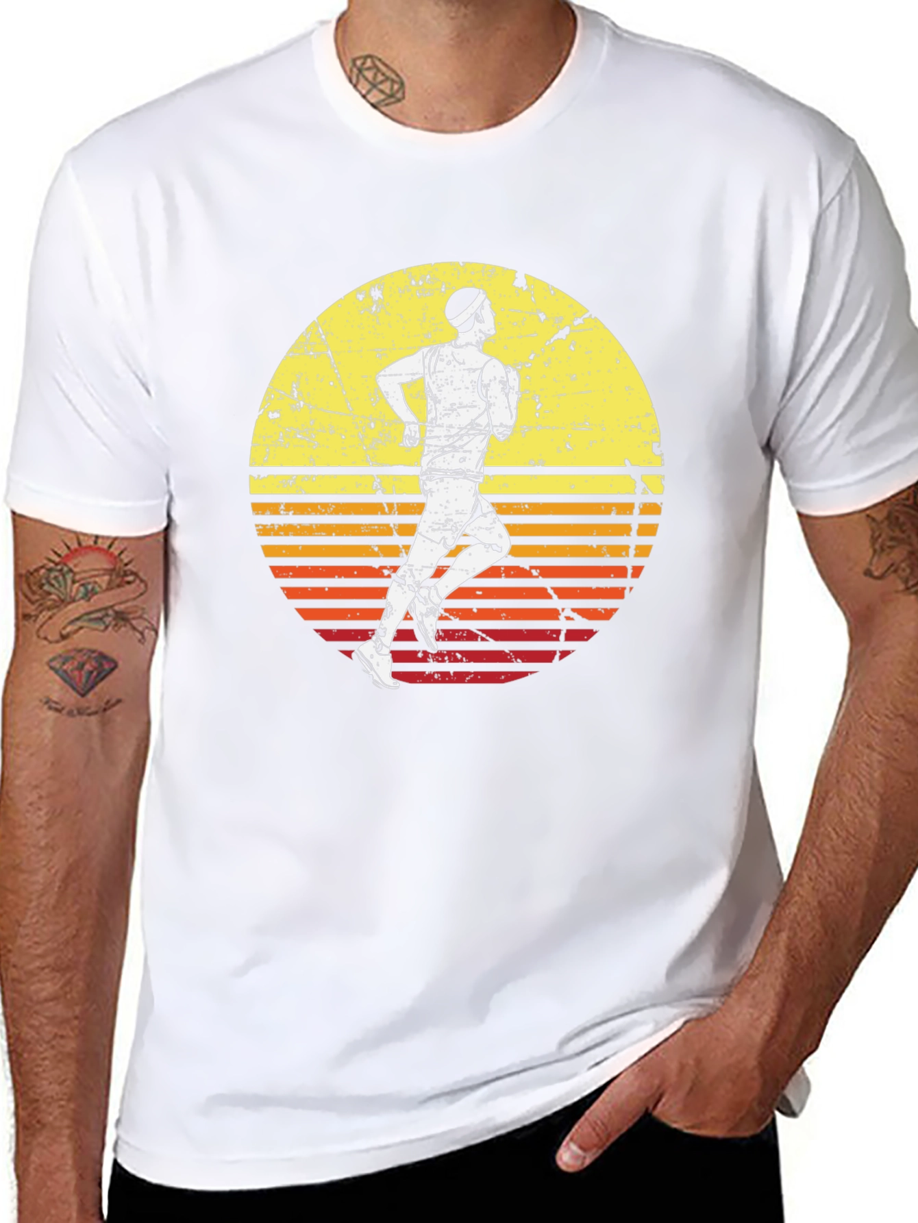 Retro Runner Graphic Tee - Black