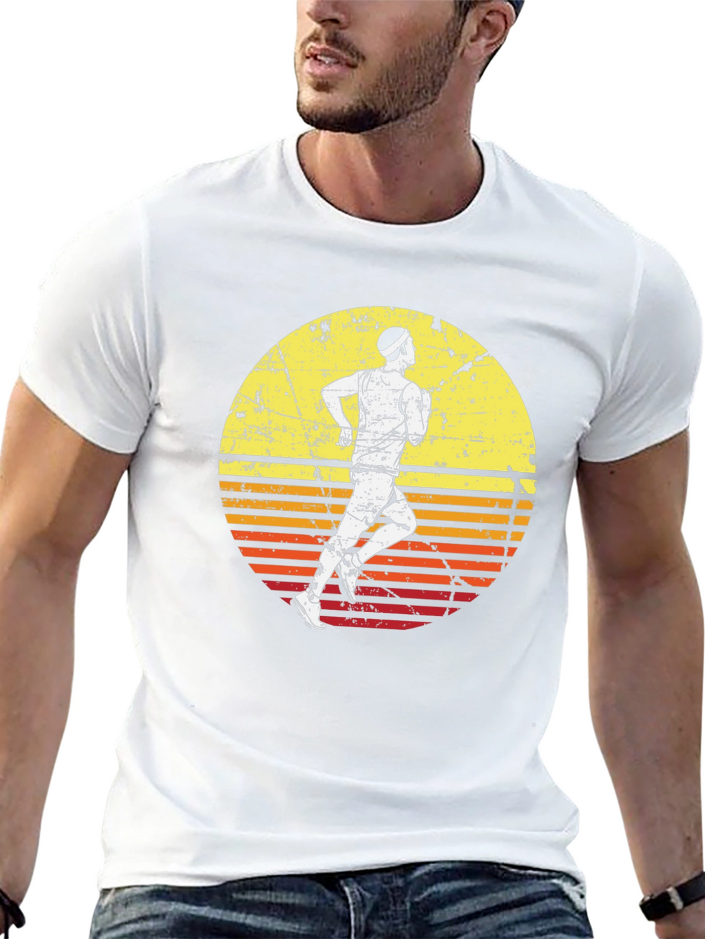 Retro Runner Graphic Tee - Black