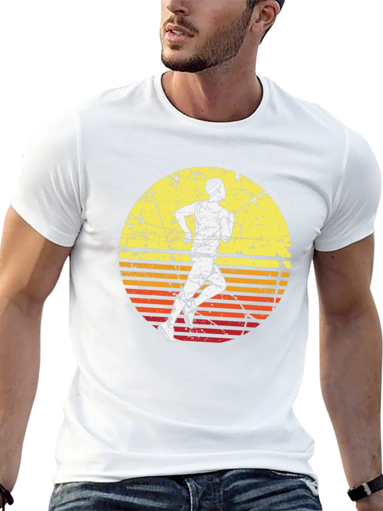 Retro Runner Graphic Tee - Black