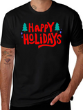 Festive Happy Holidays Graphic T-Shirt