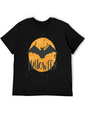 Halloween Bat Graphic T-Shirt - Spooky Season Apparel