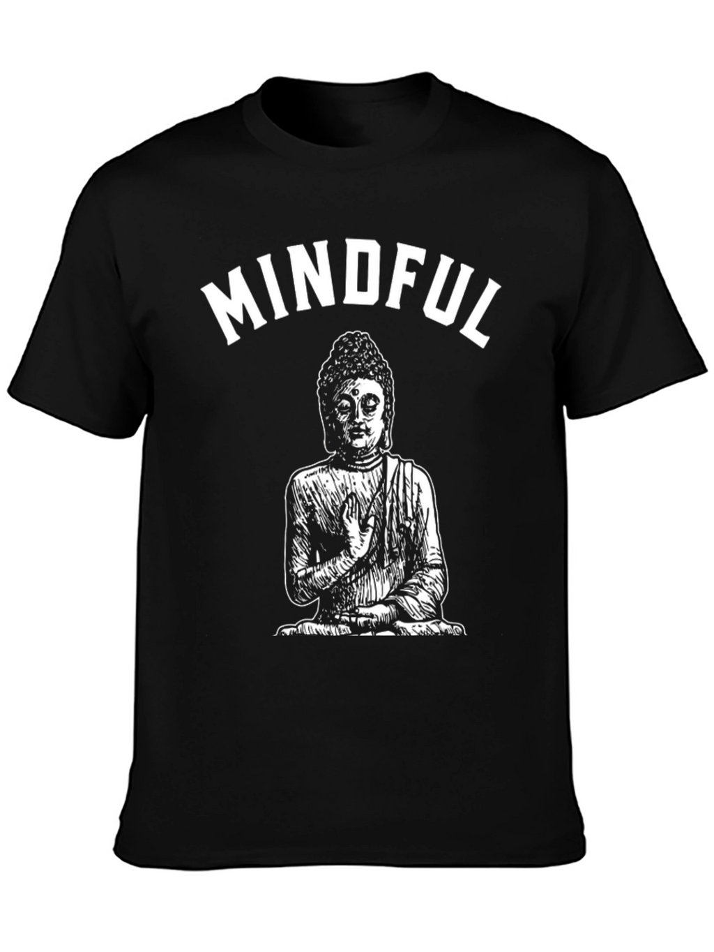Mindful Buddha Graphic Tee - Black