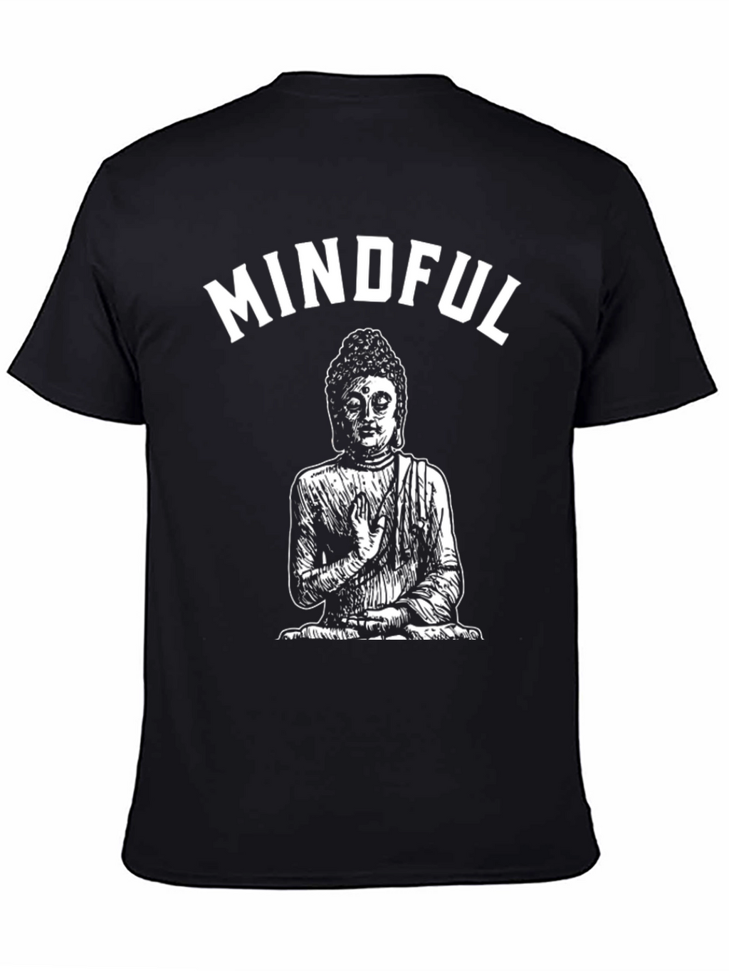 Mindful Buddha Graphic Tee - Black