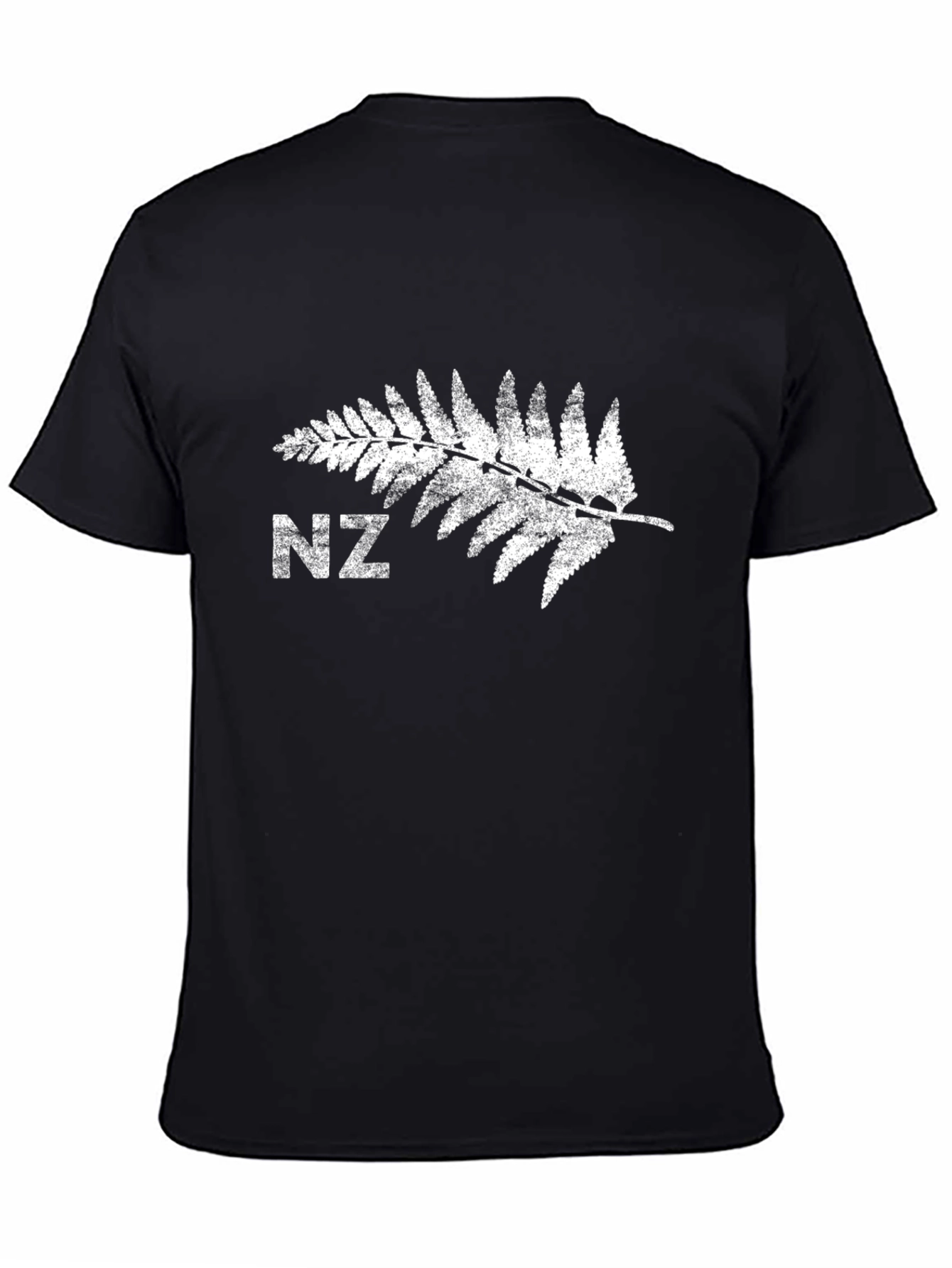 NZ Silver Fern Black Tee - New Zealand Pride
