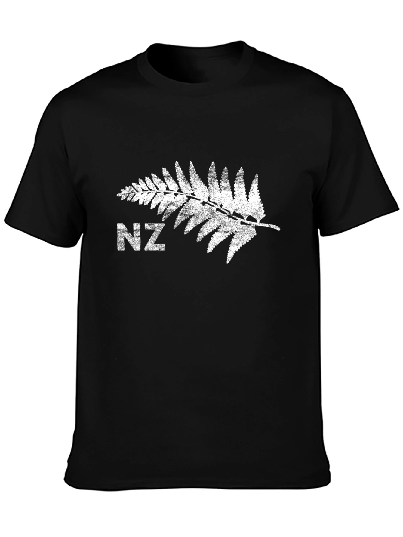 NZ Silver Fern Black Tee - New Zealand Pride