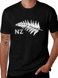 NZ Silver Fern Black Tee - New Zealand Pride