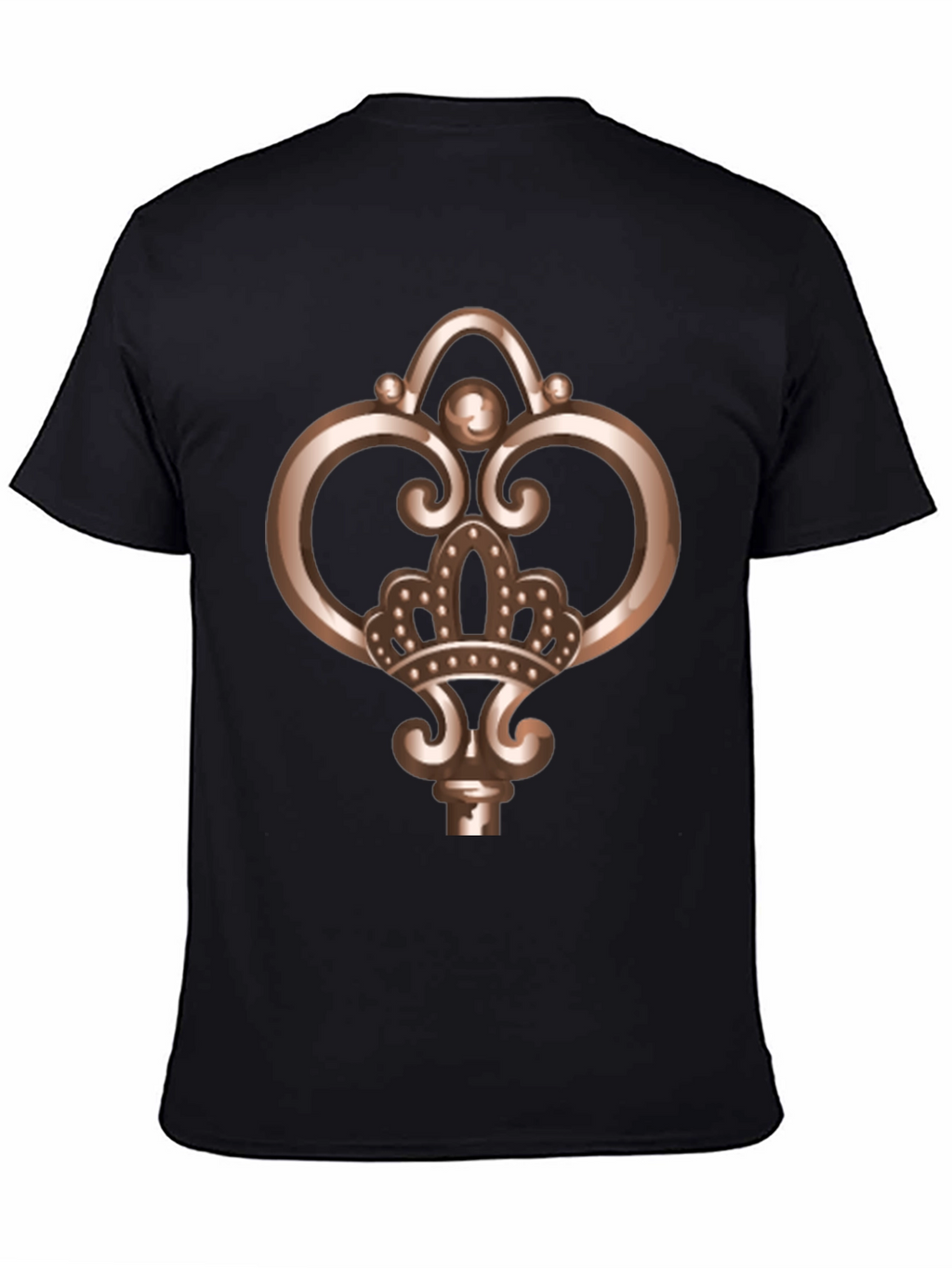 Royal Key Graphic Tee - Black Cotton Comfort