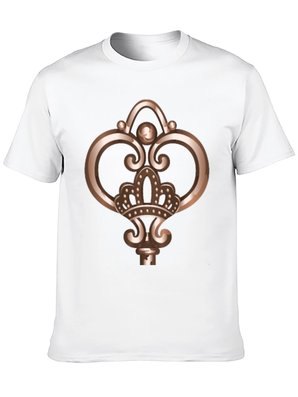 Royal Key Graphic Tee - Black Cotton Comfort