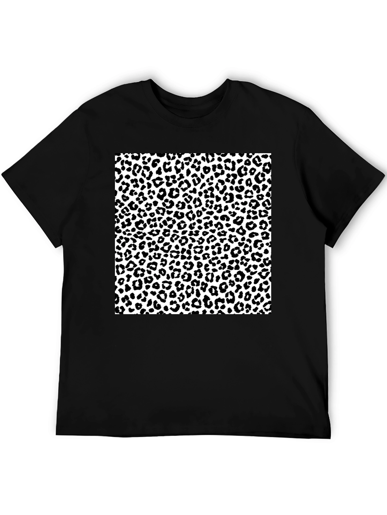 Leopard Print Graphic Tee - Stylish Mens T-Shirt