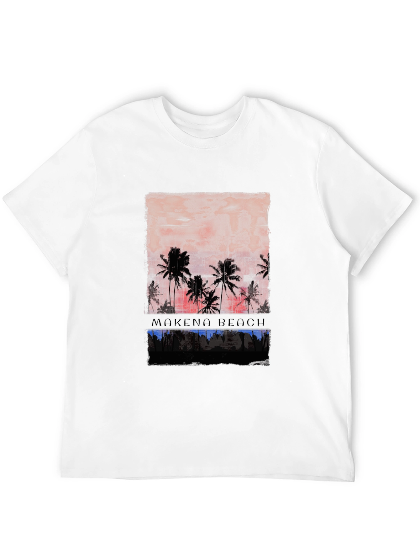 Mokeno Beach Palm Sunset Graphic Tee