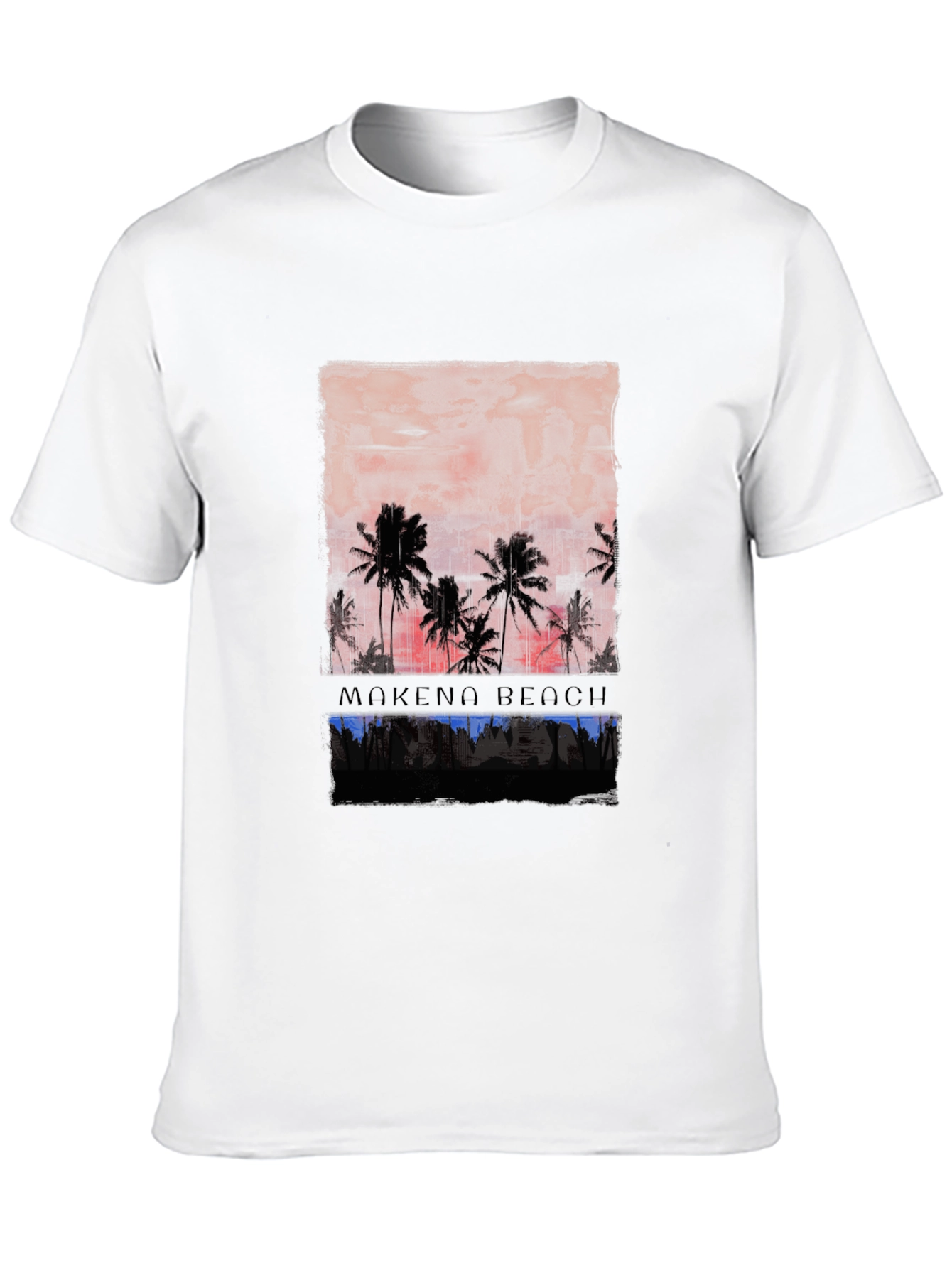 Mokeno Beach Palm Sunset Graphic Tee