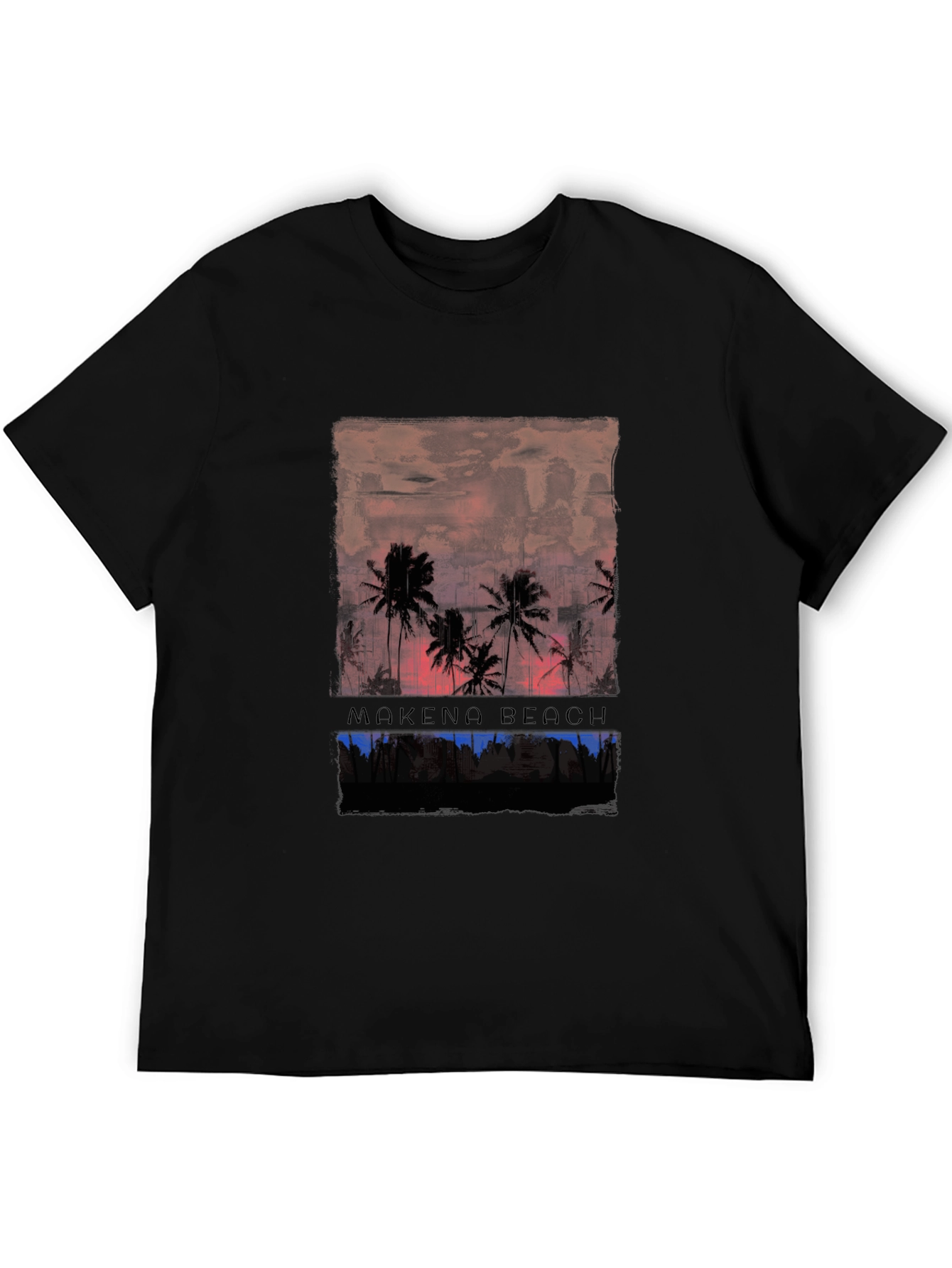 Mokeno Beach Palm Sunset Graphic Tee
