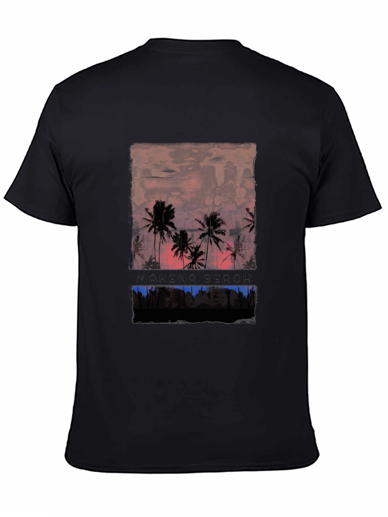 Mokeno Beach Palm Sunset Graphic Tee