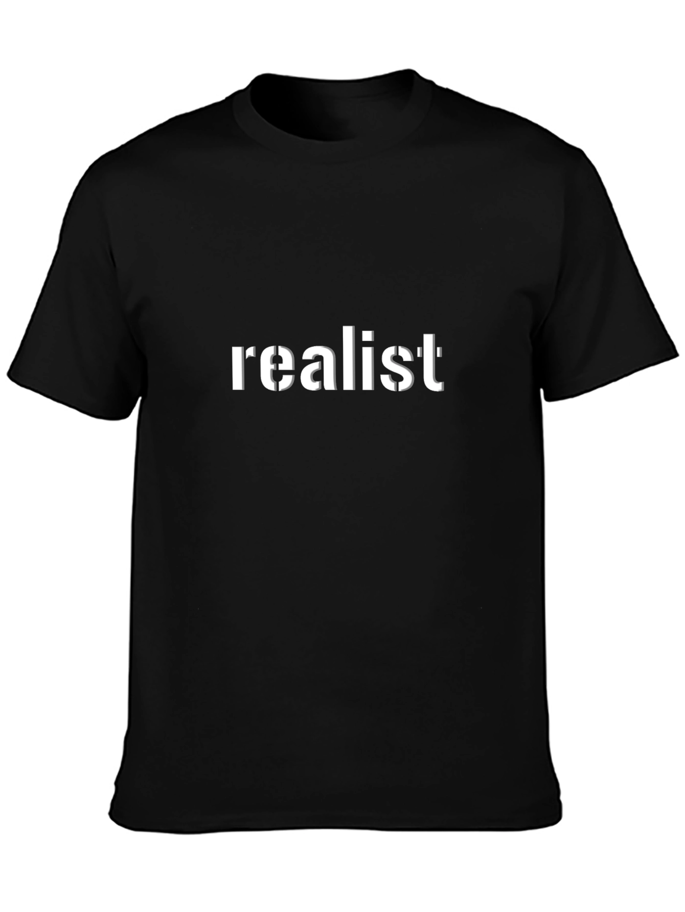 Realist Graphic Tee - Black Cotton T-Shirt