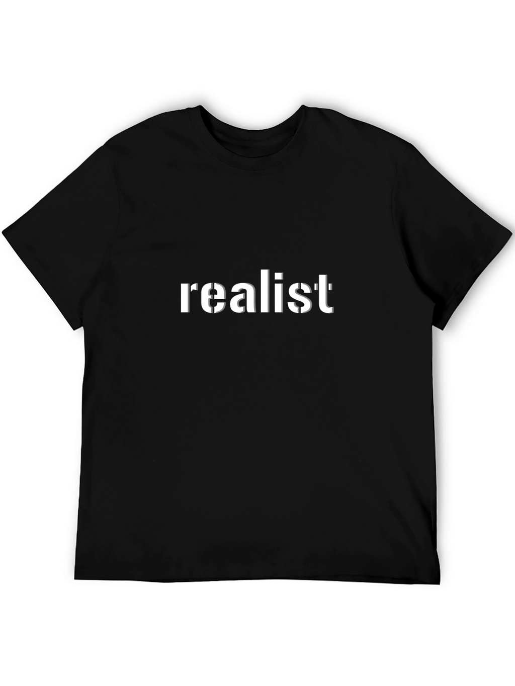 Realist Graphic Tee - Black Cotton T-Shirt