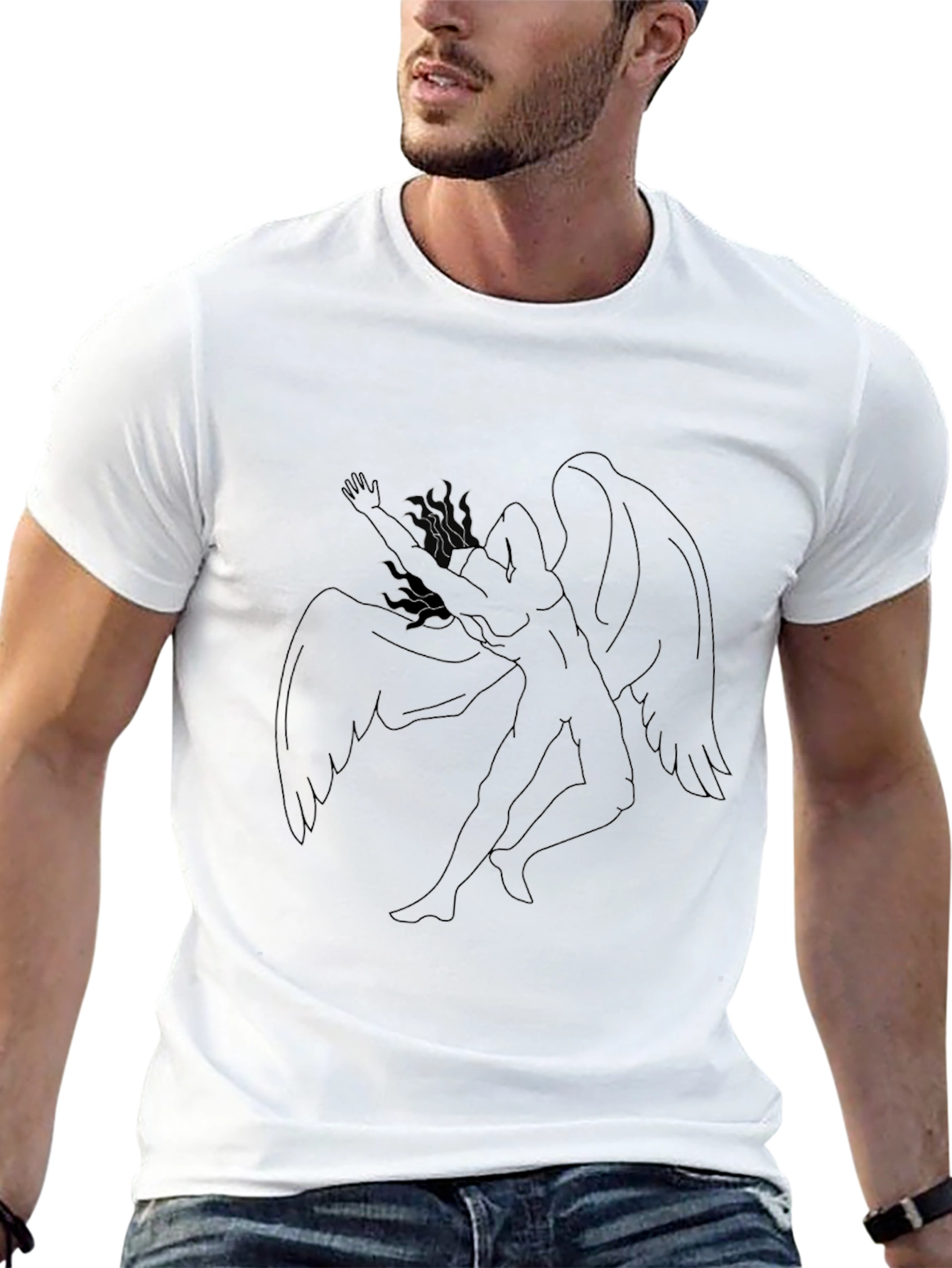 Winged Figure Black T-Shirt