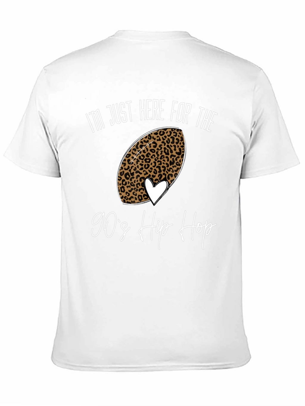 90s Hip Hop Football Leopard Print Tee