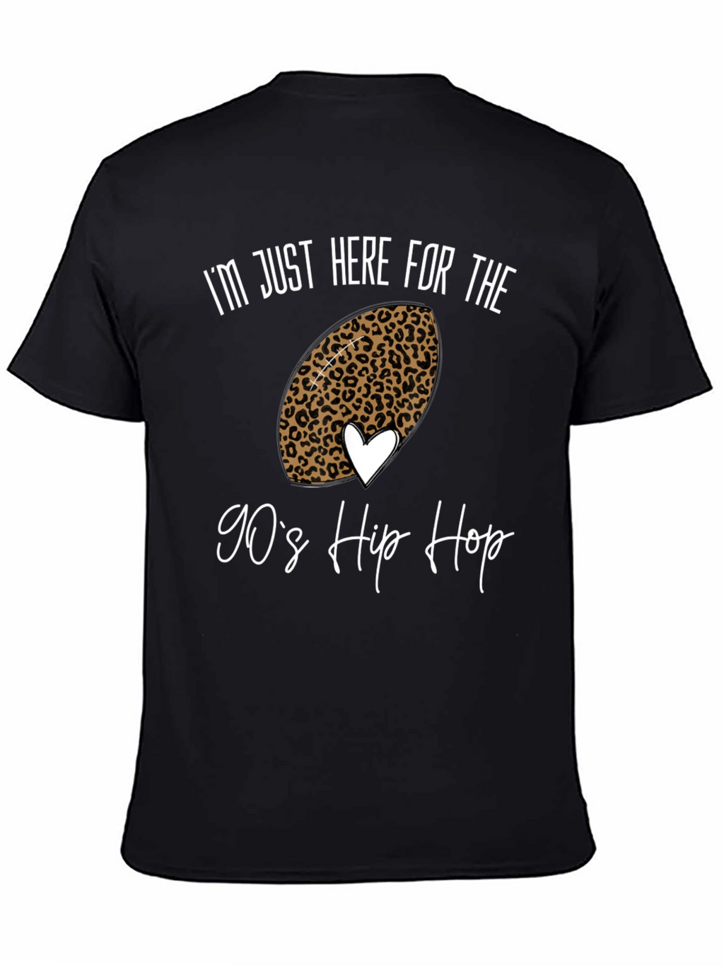 90s Hip Hop Football Leopard Print Tee