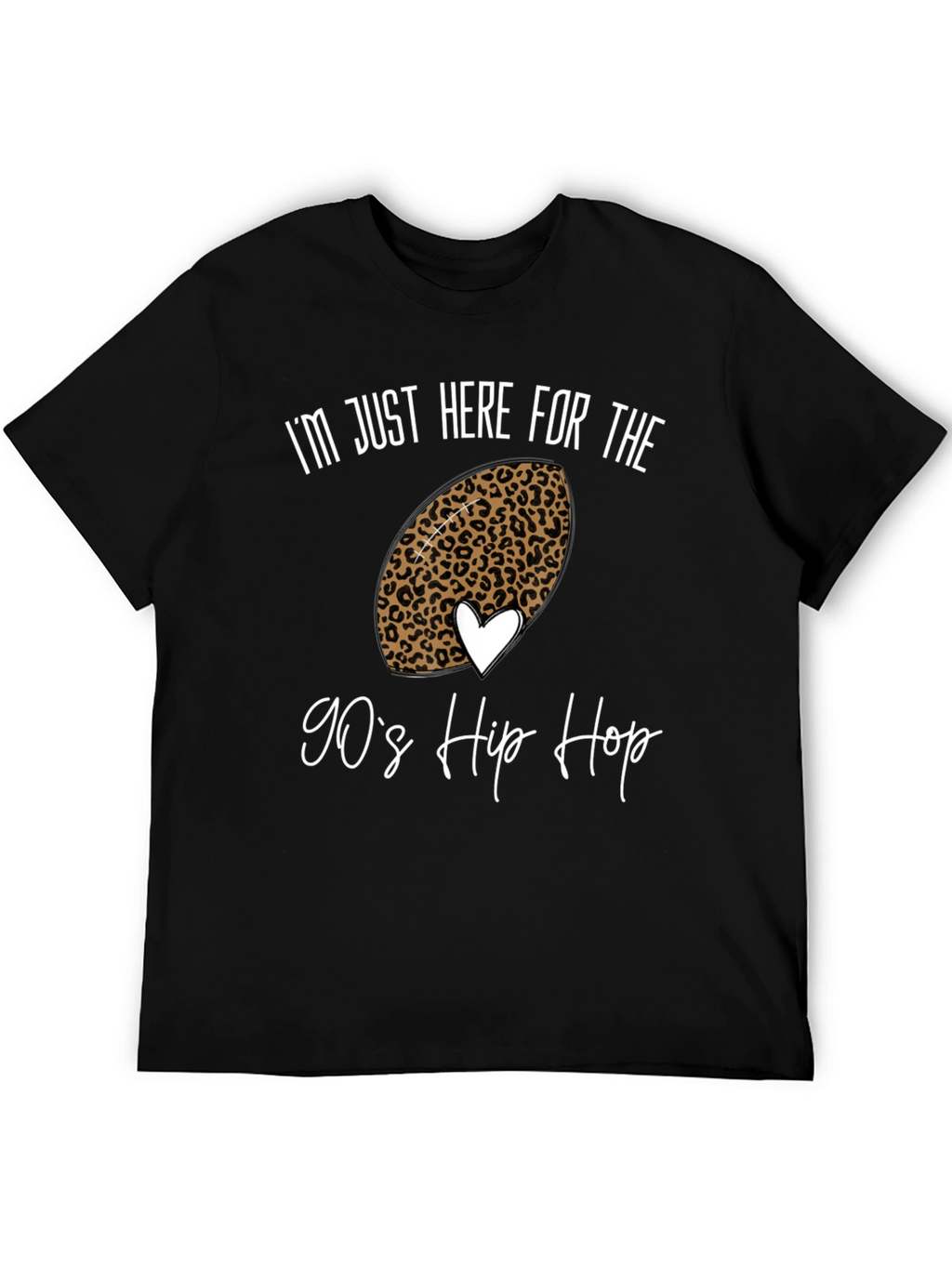 90s Hip Hop Football Leopard Print Tee