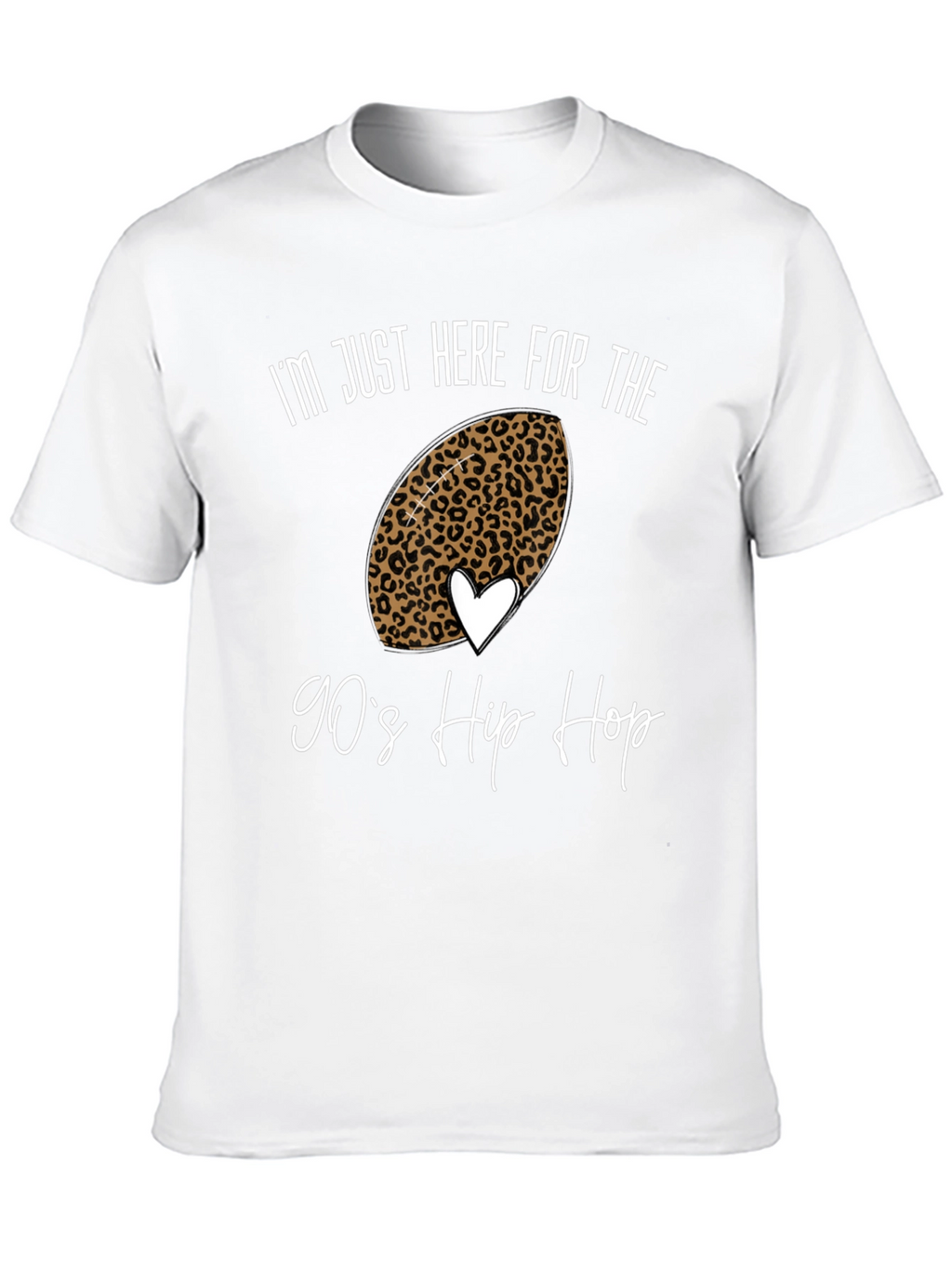 90s Hip Hop Football Leopard Print Tee
