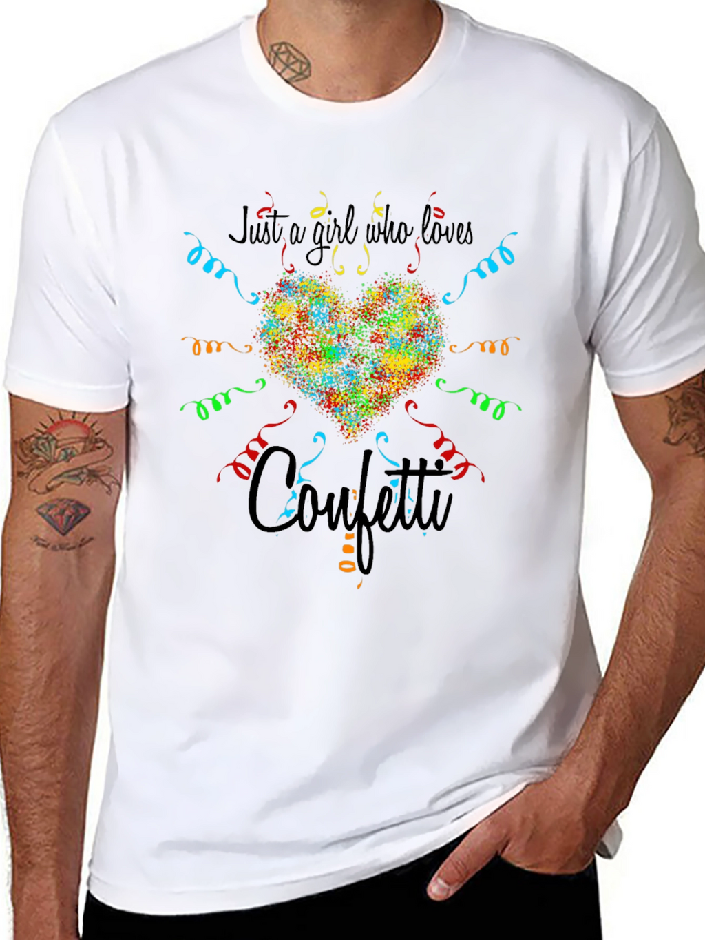 Just a Girl Who Loves Confetti Graphic Tee