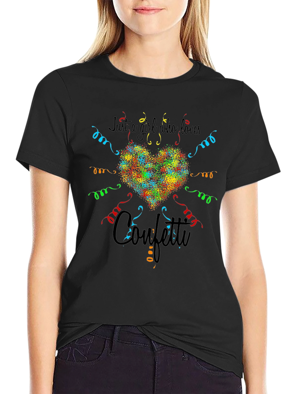 Just a Girl Who Loves Confetti Graphic Tee