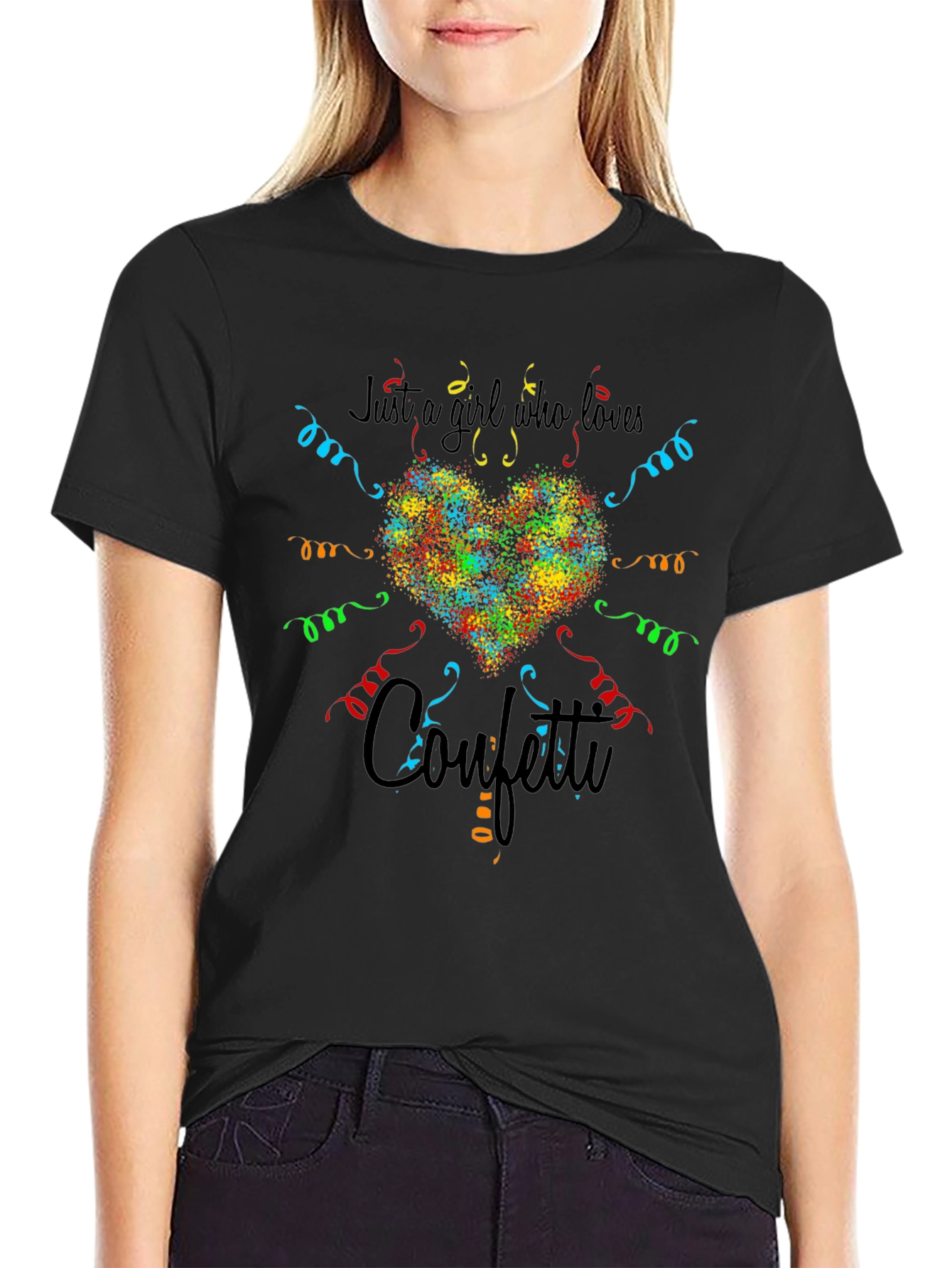 Just a Girl Who Loves Confetti Graphic Tee