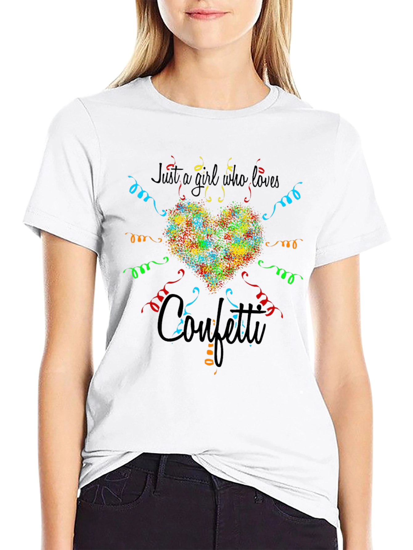 Just a Girl Who Loves Confetti Graphic Tee